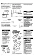 Preview for 2 page of KitchenAid 30” Built-in Microwave Hood Installation Instructions Manual