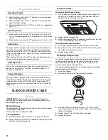 Preview for 16 page of KitchenAid 36" (91.4 cm) and 48" (121.9 cm) Installation Instructions And Use & Care Manual