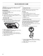 Preview for 16 page of KitchenAid 36" Installation Instructions And Use & Care Manual