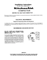 Preview for 1 page of KitchenAid 4151847 WHITE Installation Instructions