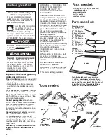 Preview for 2 page of KitchenAid 42 Installation Instructions And Use And Care Manual