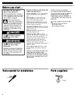 Preview for 2 page of KitchenAid 4452828 Installation Instructions Manual