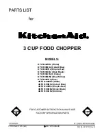 KitchenAid 4KFC3100BU2 Parts List preview
