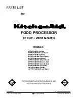 Preview for 1 page of KitchenAid 4KFPW760OB0 Parts List