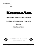 KitchenAid 4KPCB348PPM0 Parts List preview