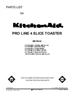 KitchenAid 4KPTT890PM1 Parts List preview