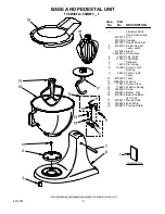 Preview for 8 page of KitchenAid 4KSM90PS7BU0 Parts List