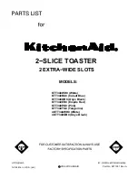 KitchenAid 4KTT340OB0 Parts List предпросмотр