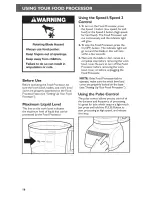 Preview for 16 page of KitchenAid 5KFP0925BAC0 Instructions Manual