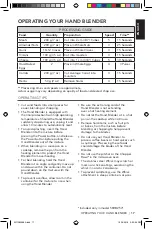 Preview for 17 page of KitchenAid 5KHB2531 Owner'S Manual