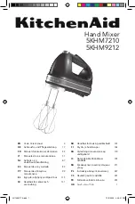KitchenAid 5KHM7210 Use & Care Manual предпросмотр