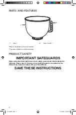 Preview for 3 page of KitchenAid 5KSM5SSB Use & Care Manual