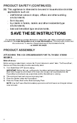 Preview for 4 page of KitchenAid 5KSMICM Owner'S Manual