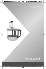 Preview for 1 page of KitchenAid 5KZFP11 Instructions Manual