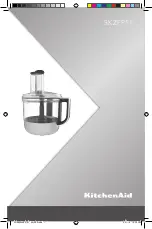 KitchenAid 5KZFP11 Instructions Manual предпросмотр