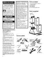Preview for 2 page of KitchenAid (76.)(91.)(121.) Installation Instructions Manual