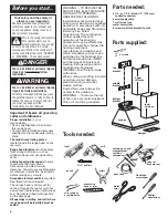 Предварительный просмотр 2 страницы KitchenAid (76.)(91.)(121.) Installation Instructions Manual