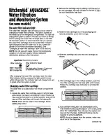 KitchenAid Aquasense filters Instructions preview