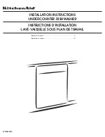 Preview for 1 page of KitchenAid Architect II C Series KUDC10IX Installation Instructions Manual