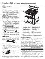 Предварительный просмотр 1 страницы KitchenAid Architect II KDRS505XSS Specification Sheet