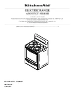 KitchenAid ARCHITECT II KERS308X Use And Care Manual preview