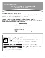 Preview for 13 page of KitchenAid Architect II KUDE70FV User Instructions