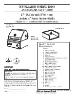 KitchenAid Architect KBGS274SSS0 Installation Instructions And Use And Care Manual preview