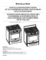 KitchenAid Architect Series II KDRS807SSS Installation Instructions Manual preview