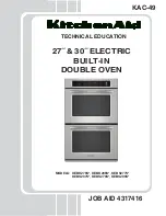 Предварительный просмотр 1 страницы KitchenAid Architect Series II KEBK206SSS Technical Manual