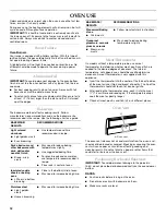 Preview for 12 page of KitchenAid Architect Series II KGRS205T Use And Care Manual