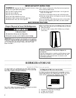 Preview for 2 page of KitchenAid Architect Series II KSC23W8EYY User Manual