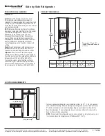 Предварительный просмотр 1 страницы KitchenAid Architect Series II KSRK25FV Dimension Manual