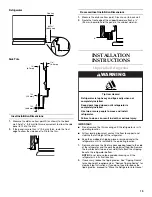 Предварительный просмотр 19 страницы KitchenAid Architect Series II KSSC36QTS Installation Manual