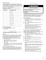 Preview for 21 page of KitchenAid Architect Series KERA205P Use And Care Manual