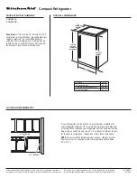 Preview for 1 page of KitchenAid Architect Series KURS24RS Dimension Manual