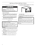 Preview for 4 page of KitchenAid BOTTOM MOUNT REFRIGERATOR Use And Care Manual