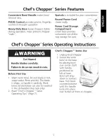 Preview for 7 page of KitchenAid Chef's Chopper KFC3100 Instructions Manual