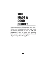 Preview for 3 page of KitchenAid ChefsChoice User Manual