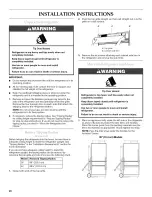 Предварительный просмотр 20 страницы KitchenAid Classic KBLS36FTB Installation Instructions Manual