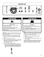 Предварительный просмотр 19 страницы KitchenAid Clothes Dryer Use & Care Manual