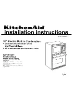 Preview for 1 page of KitchenAid Combi Microwave &Thermal Oven Installation Instructions