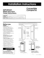 KitchenAid compactor Installation Instructions Manual preview