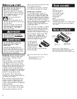Preview for 2 page of KitchenAid Convection Oven Installation Instructions Manual