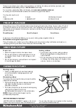 Preview for 2 page of KitchenAid Cutlery Instructions