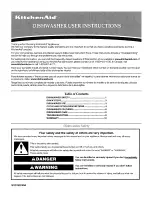 KitchenAid Dishwahser User Instructions preview