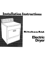 Preview for 1 page of KitchenAid electric dryer Installation Instructions