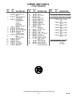 Предварительный просмотр 18 страницы KitchenAid FOR THE WAY IT'S MADE KSSS42MDX02 Parts List