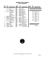 Предварительный просмотр 22 страницы KitchenAid FOR THE WAY IT'S MADE KSSS42QDW02 Parts List