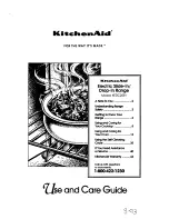 Preview for 1 page of KitchenAid FOR THE WAY THAT IT'S MADE KEDC205Y Use And Care Manual