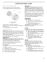 Preview for 27 page of KitchenAid FREESTANDING OUTDOOR GRILL Installation Instructions And Use & Care Manual